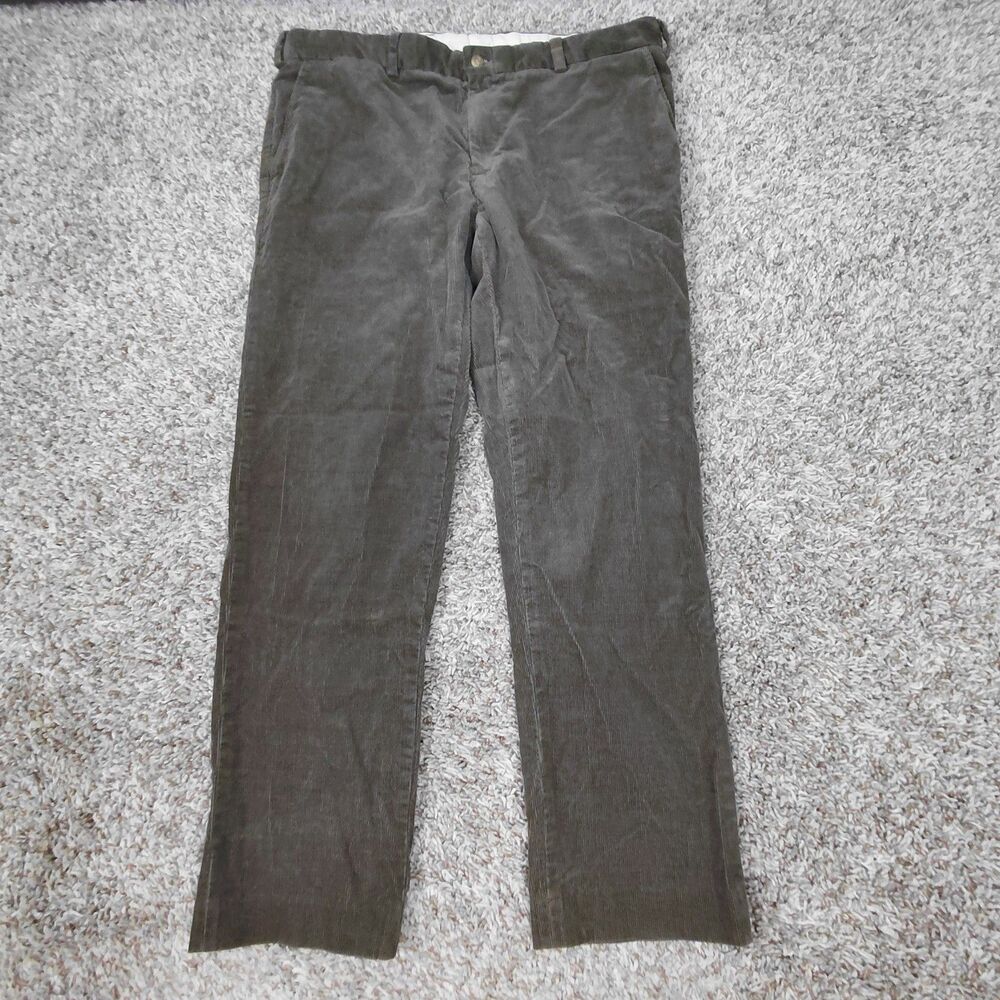 Bills Khakis Corduroy Pants Mens 38x28 Brown Slim Fit Straight Leg Flat Front M4